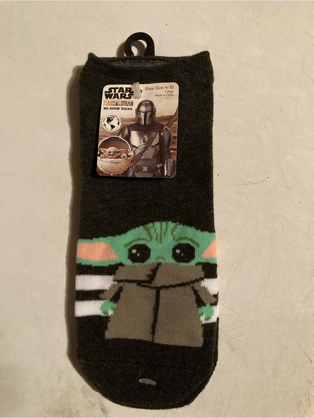 Star Wars The Mandalorian Grogu No-Show Socks - Green